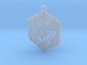Snowflake2 in Clear Ultra Fine Detail Plastic