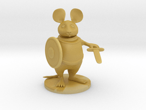 Mouse Warrior - Small Scale in Tan Fine Detail Plastic