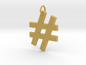 Hashtag in Tan Fine Detail Plastic