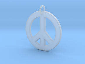 Peace Sign in Clear Ultra Fine Detail Plastic