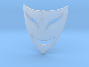 Drama Mask Pendant - Happy  in Clear Ultra Fine Detail Plastic