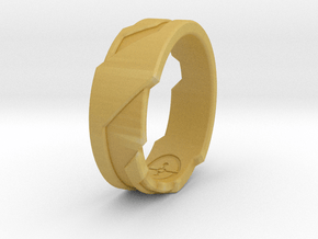 Ring Size N 1/2 (US Size 6 3/4) in Tan Fine Detail Plastic
