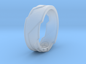Ring Size N 1/2 (US Size 6 3/4) in Clear Ultra Fine Detail Plastic