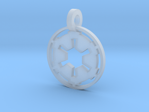 3d Star Wars Empire Pendant in Clear Ultra Fine Detail Plastic