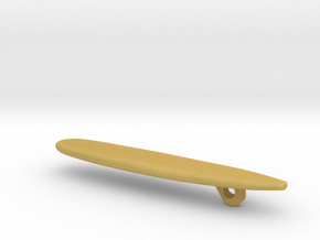 Surfboard Christmas Tree Ornament - Longboard in Tan Fine Detail Plastic