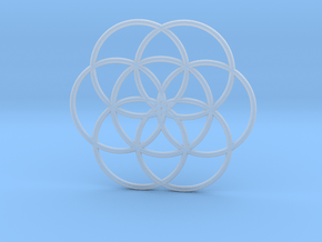 Flower of Life - Hollow in Clear Ultra Fine Detail Plastic