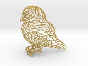 Owl Thin Wire 8cm in Tan Fine Detail Plastic