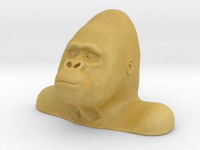 Gorilla Bust Sculpt in Tan Fine Detail Plastic