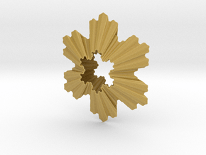 Koch Snowflake Ornament in Tan Fine Detail Plastic