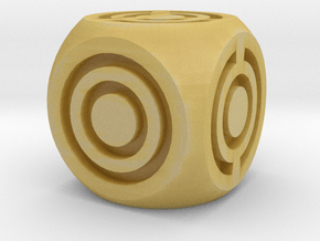 Arc Axis D6 Round Die in Tan Fine Detail Plastic