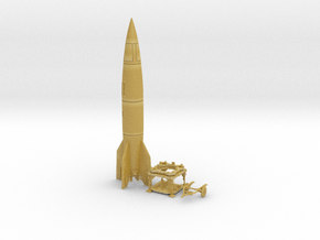 TT Gauge - V2 Rocket With Platform and Dolly in Tan Fine Detail Plastic