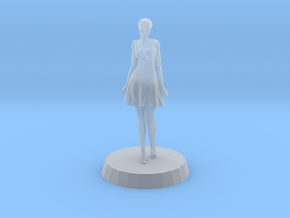 Girl - Standing in Clear Ultra Fine Detail Plastic