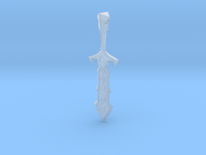 Sword keychain in Clear Ultra Fine Detail Plastic