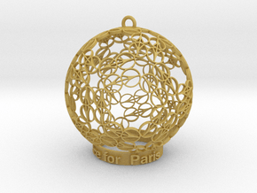 Peace for Paris Memento Ornament in Tan Fine Detail Plastic