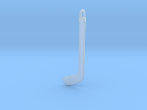 DRAW pendant - hockey stick in Clear Ultra Fine Detail Plastic