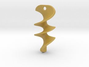 Necklace / Pendant-14 in Tan Fine Detail Plastic