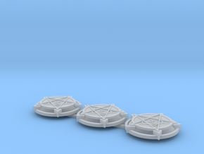 28mm/32mm Demon Summoning Circles (set of three)  in Clear Ultra Fine Detail Plastic