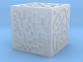 Maze cube in Clear Ultra Fine Detail Plastic