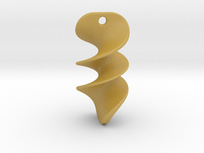 Geometric Necklace / Pendant-13 in Tan Fine Detail Plastic