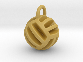 DRAW pendant - volleyball style 2 in Tan Fine Detail Plastic