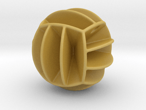 DRAW pendant - volleyball style 1 in Tan Fine Detail Plastic