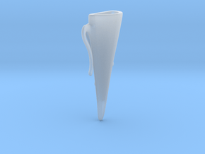 Vase lapel pin in Clear Ultra Fine Detail Plastic