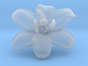 Lily Flower 1 - M in Clear Ultra Fine Detail Plastic