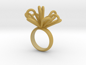 Loopy petals ring in Tan Fine Detail Plastic