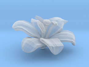 Lily Flower Rock 1 - S in Clear Ultra Fine Detail Plastic