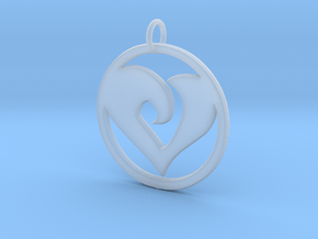 Heart Amulet in Clear Ultra Fine Detail Plastic