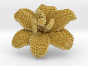 Lily Flower 1 Block - S1 in Tan Fine Detail Plastic