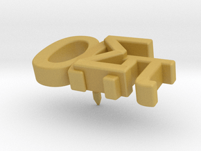 Aspie Symbol with pi Lapel/Tie Pin in Tan Fine Detail Plastic
