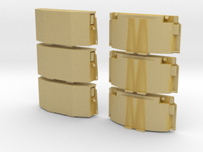 1:87 / H0 Clip-On Reefer Container Set1 in Tan Fine Detail Plastic