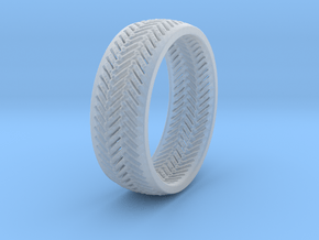Herringbone Ring in Clear Ultra Fine Detail Plastic