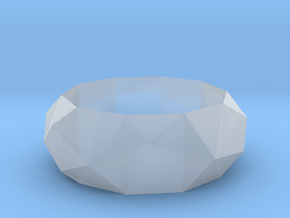 Low-poly Ring in Clear Ultra Fine Detail Plastic