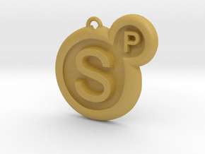 Surreal Products Logo Keychain in Tan Fine Detail Plastic