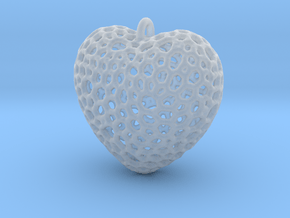 Heart Pendant #1 in Clear Ultra Fine Detail Plastic