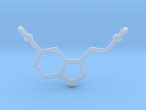 Serotonin Pendant in Clear Ultra Fine Detail Plastic