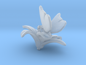 Butterfly And Lily Flower 1 Rock - L in Clear Ultra Fine Detail Plastic