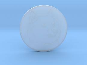 Dogecoin in Clear Ultra Fine Detail Plastic