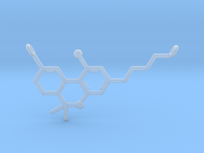 THC (Tetrahydrocannabinol) Pendant in Clear Ultra Fine Detail Plastic