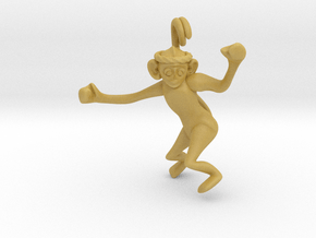 3D-Monkeys 009 in Tan Fine Detail Plastic