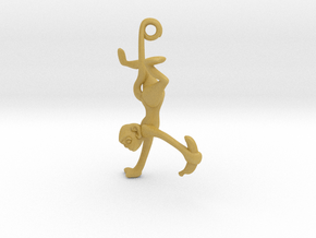 3D-Monkeys 038 in Tan Fine Detail Plastic