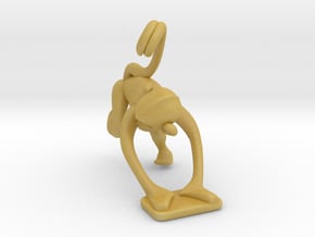3D-Monkeys 052 in Tan Fine Detail Plastic