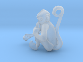 3D-Monkeys 062 in Clear Ultra Fine Detail Plastic