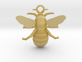 Bumblebee Pendant in Tan Fine Detail Plastic