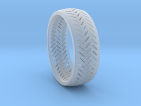 Herringbone Ring Size 6 in Clear Ultra Fine Detail Plastic