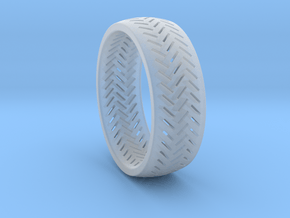 Herringbone Ring Size 12 in Clear Ultra Fine Detail Plastic