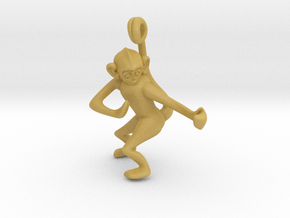 3D-Monkeys 229 in Tan Fine Detail Plastic