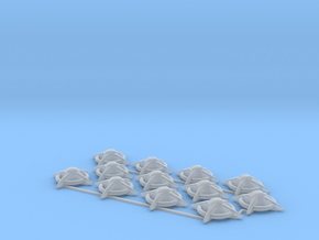 Terran Starbases - Pack of 12 (Connected) in Clear Ultra Fine Detail Plastic